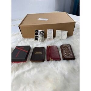 Prince Gardner Leather‎ Key Holder Wallet Organizer Set 3 Burgundy Brown